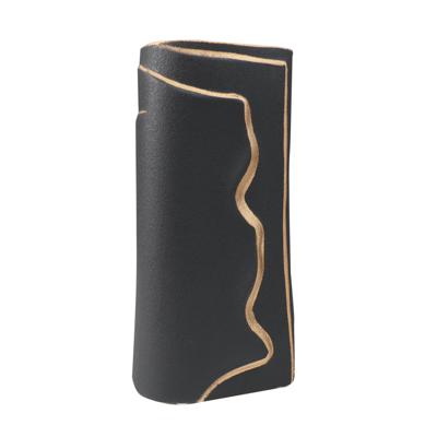 Ваза AksHome Ваза керамическая NICO, черный, 14.5*9.5*28см арт. ZN-381604