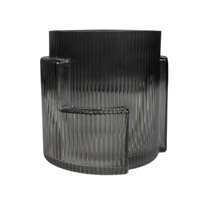 Ваза AksHome Ваза стеклянная CASH, серый, 15*15см арт. ZN-381572