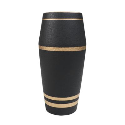 Ваза AksHome Ваза керамическая STORM, черный, 12*12*24,5см арт. ZN-381590