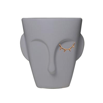 Ваза AksHome Ваза керамическая CLOKE, серый, 17*1,5*18,5см арт. ZN-381597