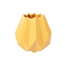 Ваза AksHome Ваза керамическая SHERY, желтый, 13*13см арт. ZN-381570