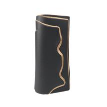 Ваза AksHome Ваза керамическая NICO, черный, 13*8*25см арт. ZN-381582