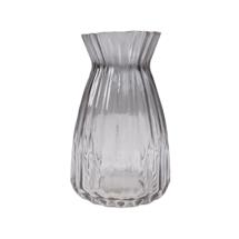 Ваза AksHome Ваза стеклянная BOW, серый, 9*20см арт. ZN-381561