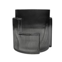 Ваза AksHome Ваза стеклянная CASH, серый, 15*15см арт. ZN-381572