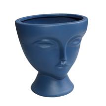 Ваза AksHome Ваза керамическая ABBIE, синий, 16,7*12,7*16,5см арт. ZN-381585