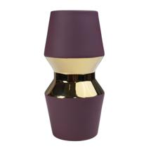 Ваза AksHome Ваза керамическая ASTOR, фиолетовый+золотой, 12*25см арт. ZN-381608