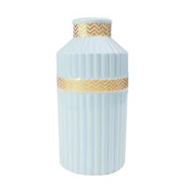 Ваза AksHome Ваза керамическая POLO, голубой, 5*9*19.5см арт. ZN-381581