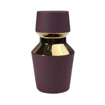 Ваза AksHome Ваза керамическая ASTOR, фиолетовый+золото, 11*20см арт. ZN-381589