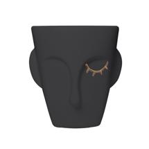 Ваза AksHome Ваза керамическая CLOKE, черный, 17*1,5*18,5см арт. ZN-381596