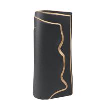 Ваза AksHome Ваза керамическая NICO, черный, 14.5*9.5*28см арт. ZN-381604