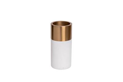 Ваза Garda Decor 55RD2828M Ваза мраморная с золотым кантом 10*21см арт. 55RD2828M