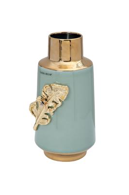 Ваза Garda Decor 55RD6345S Ваза керамическая с золотым декором 13*14*28см арт. 55RD6345S