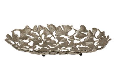 Ваза Garda Decor 69-1018058 Блюдо декоративное "Тропики" зол. 53*31*8см арт. 69-1018058