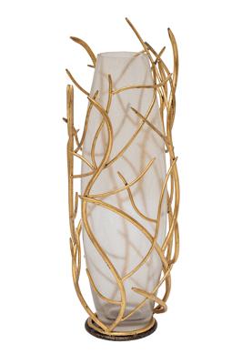 Ваза Garda Decor ART-8386-TT1 Ваза стеклянная "Волшебный лес (Magic forest)" d23*66см арт. ART-8386-TT1