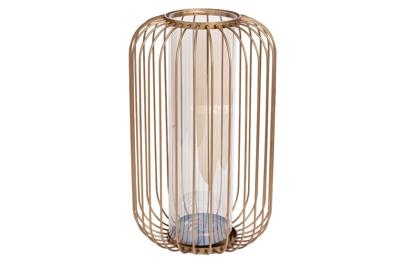 Ваза Garda Decor 55RV2946L Ваза-подсвечник декоративная металл/стекло d21*35см арт. 55RV2946L