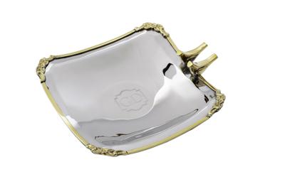 Ваза Garda Decor 95IM-0072 Блюдо квадратное на ножках "Птицы (Birds)" нерж.сталь 17*17*5см арт. 95IM-0072