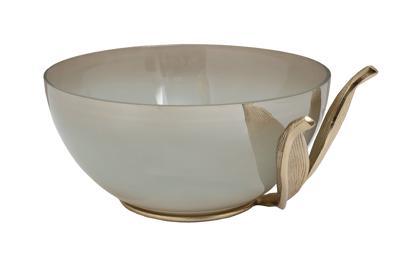 Ваза Garda Decor 69-22763 Чаша декорат."Флора (Flora)" стекло, мет.зол. 34,5*30*16,5 см арт. 69-22763