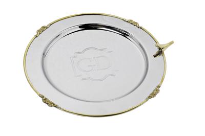 Ваза Garda Decor 95IM-0077 Поднос круглый "Птицы (Birds)" нерж.сталь d33*2см арт. 95IM-0077