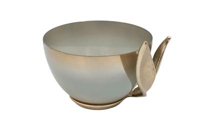 Ваза Garda Decor 69-22764 Чаша декорат."Флора (Flora)" стекло, мет.зол. 27,5*26*19 см арт. 69-22764