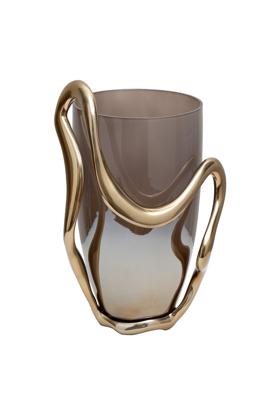Ваза Garda Decor 69-22681 Ваза декор.стеклянная "Поток (Flow)" 18*17,5*31см арт. 69-22681