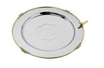 Ваза Garda Decor 95IM-0077 Поднос круглый "Птицы (Birds)" нерж.сталь d33*2см арт. 95IM-0077