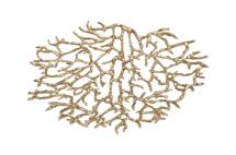 Ваза Garda Decor 69-21391 Блюдо декор. металлич."Корал (Coral)" цвет зол. 28*25.5*4см арт. 69-21391