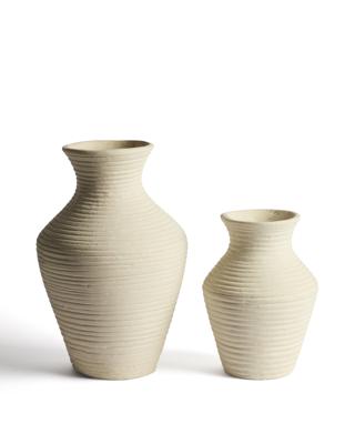 Ваза La Forma (ех Julia Grup) Ваза Pria из папье-маше бежевого цвета, 25см арт. 481907