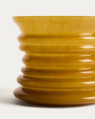 Ваза La Forma (ех Julia Grup) Ваза Ambere из янтарного желтого стекла, 20 см арт. 482782