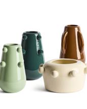 Ваза La Forma (ех Julia Grup) Ваза Odra из темно-зеленой керамики с глянцевой отделкой, 25,5 см арт. 482437