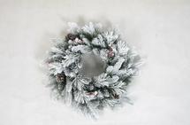 Венок Elki-Premium Венок рождественский хвойный Berta заснеженный 60 см арт. berta_wreath