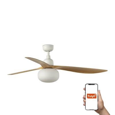 Вентилятор  Faro Потолочный вентилятор с освещением OUTWOOD L Ш1500MM белый/светлый дуб 3P IP44 1XE27 TUYA арт. 220569