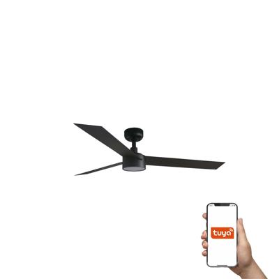 Вентилятор  Faro Потолочный вентилятор CRUISER L Ш1320MM черный 3 PALAS 18W LED DIM TUYA арт. 220433