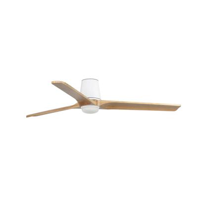 Вентилятор  Faro Потолочный вентилятор HEYWOOD TUB L Ш1320 белый/сосна 3P LED 10W CCT арт. 220209