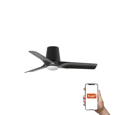 Вентилятор  Faro Потолочный вентилятор HEY TUB S Ш900MM черный 3 P LED 10W CCT TUYA арт. 220133