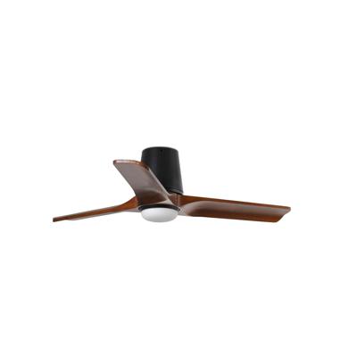 Вентилятор  Faro Потолочный вентилятор HEYWOOD TUB S Ш900mm черный/орех 3P LED 10W CCT арт. 220197