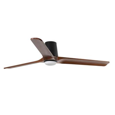Вентилятор  Faro Потолочный вентилятор HEYWOOD TUB L Ш1320mm черный/орех 3P LED 10W CCT арт. 220221