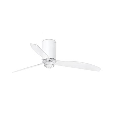 Вентилятор  Faro Потолочный вентилятор Mini Tube Fan LED мат. белый/прозрачный 128 см арт. 104109