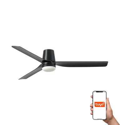 Вентилятор  Faro Потолочный вентилятор PUNT TUB M Ш1300MM черный 3 P LED 18W TUYA арт. 220145