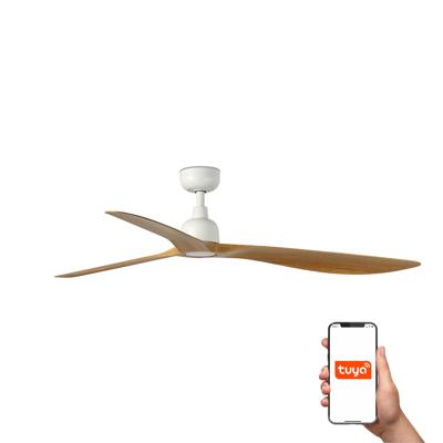 Вентилятор  Faro Потолочный вентилятор OUTWOOD L Ш1500MM белый/светлый дуб 3 PALAS IP44 TUYA арт. 220567