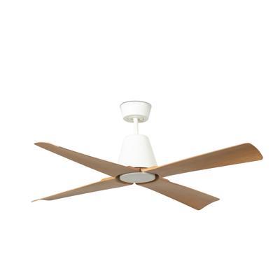 Вентилятор  Faro Вентилятор с освещением TYPHOON DC Ш1300MM белый / дерево 4Р IP44 19W 3000K арт. 183451