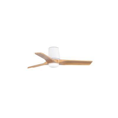 Вентилятор  Faro Потолочный вентилятор HEYWOOD TUB S Ш900mm белый/сосна 3P LED 10W CCT арт. 220185