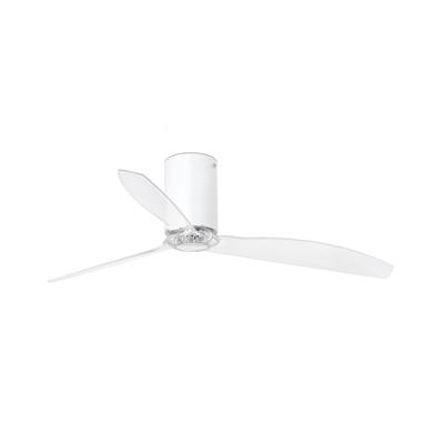 Вентилятор  Faro Матово-белый / прозрачный потолочный вентилятор Mini Tube Fan арт. 061840