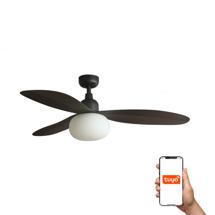 Вентилятор  Faro Вентилятор PALMA M Коричневый IP44 E27 TUYA арт. 220493