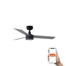 Вентилятор  Faro Потолочный вентилятор CRUISER S Ш1060MM черный/алюминиевый 3 P 18W LED DIM TUYA арт. 220385