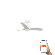 Вентилятор  Faro Потолочный вентилятор HEY S Ш900MM белый 3 P LED 10W CCT TUYA арт. 220105