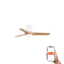 Вентилятор  Faro Потолочный вентилятор HEYWOOD TUB S Ш900 белый/сосна 3P LED 10W TUYA арт. 220193