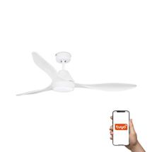 Вентилятор  Faro Потолочный вентилятор POLARIS Ш1320MM белый 3 PALAS LED 18W TUYA арт. 219769