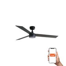 Вентилятор  Faro Потолочный вентилятор RUDDER L 3 Ш1320 черный/орех 3 P LED DIM TUYA арт. 220481