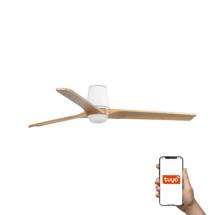 Вентилятор  Faro Потолочный вентилятор HEYWOOD TUB L Ш1320 белый/сосна 3P LED 10W TUYA арт. 220217