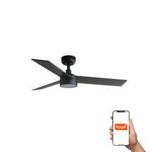 Вентилятор  Faro Потолочный вентилятор RUDDER S Ш1060 черный/ореховый 3P LED 18W DIM TUYA арт. 220465